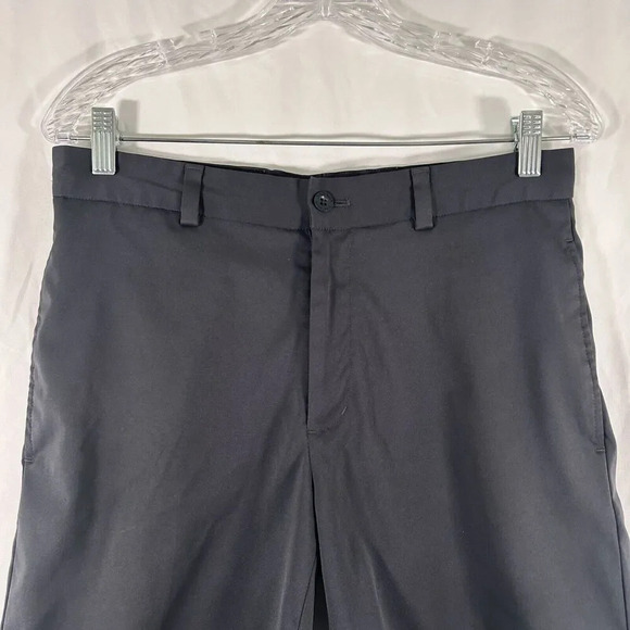 Slazenger Golf Shorts Men's 30 Solid Grey Chino Button Zip 4 Pocket Lightweight - Picture 2 of 10